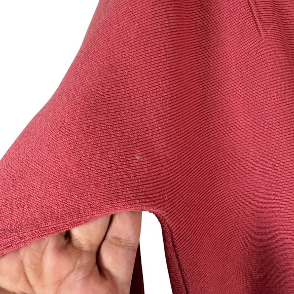 J.Jill XS Ribbed Knit Back Detail Pullover Sweater Top Coral Red Relaxed Fit‎ - Picture 8 of 8